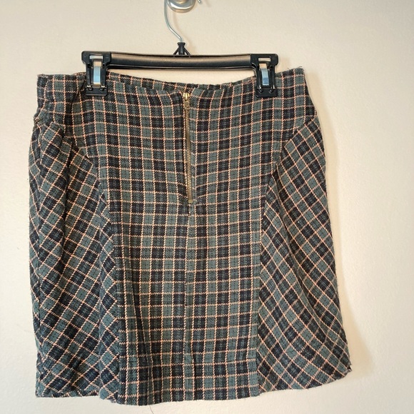 Urban Outfitters Plaid Mini Skirt Green Navy Brown S Dark Acadamia. - Picture 3 of 6